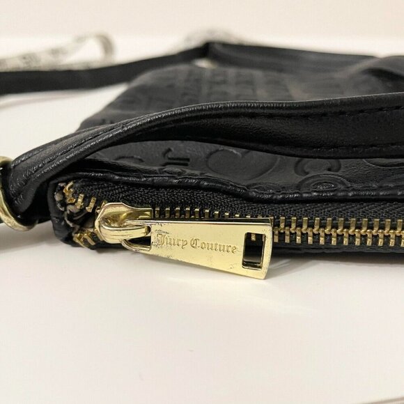 Juicy Couture Small Bag Crossbody Purse Debossed Faux Leather Shoulder Bag Flaws - Picture 14 of 16